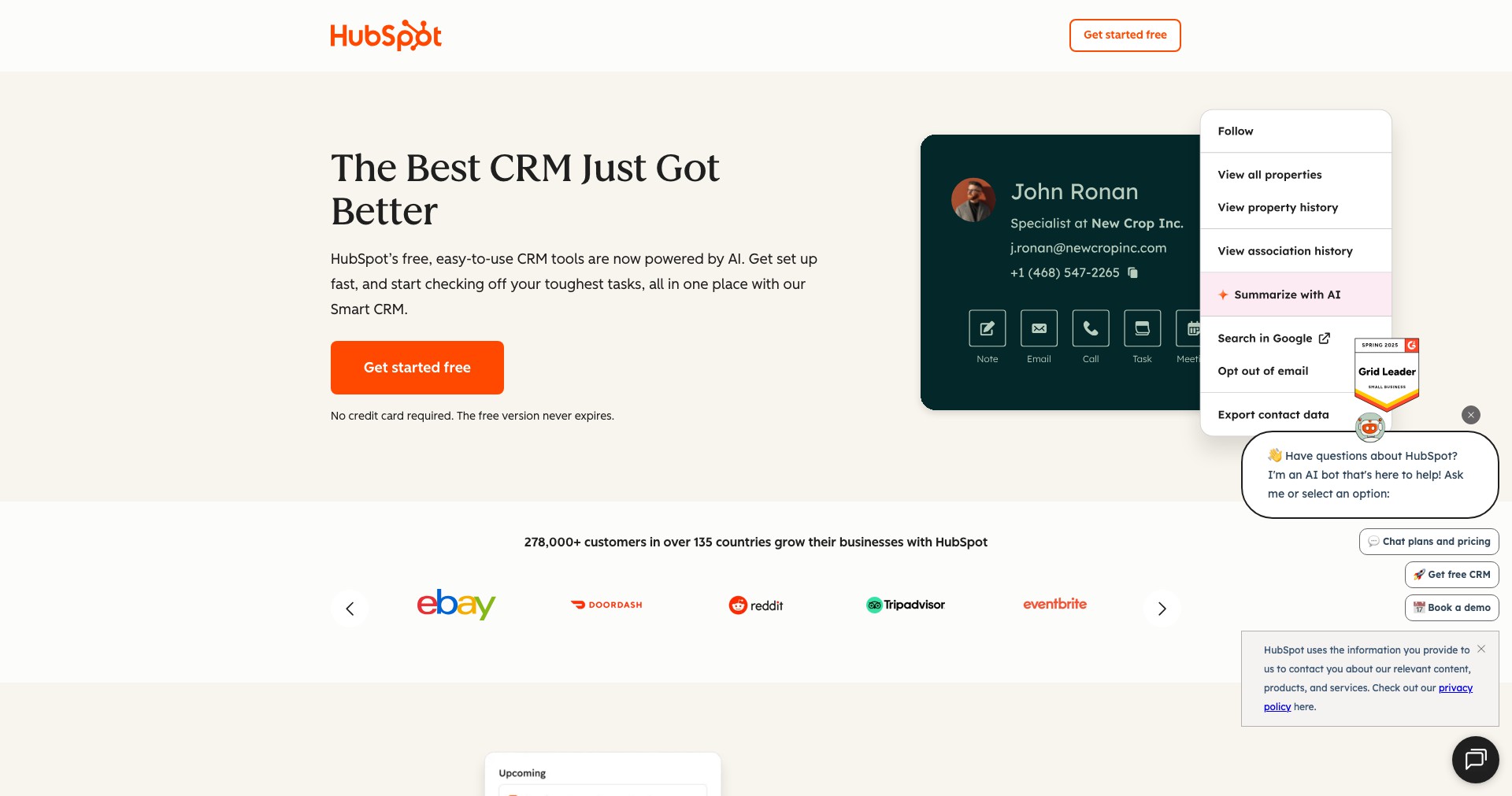 HubSpot Screenshot