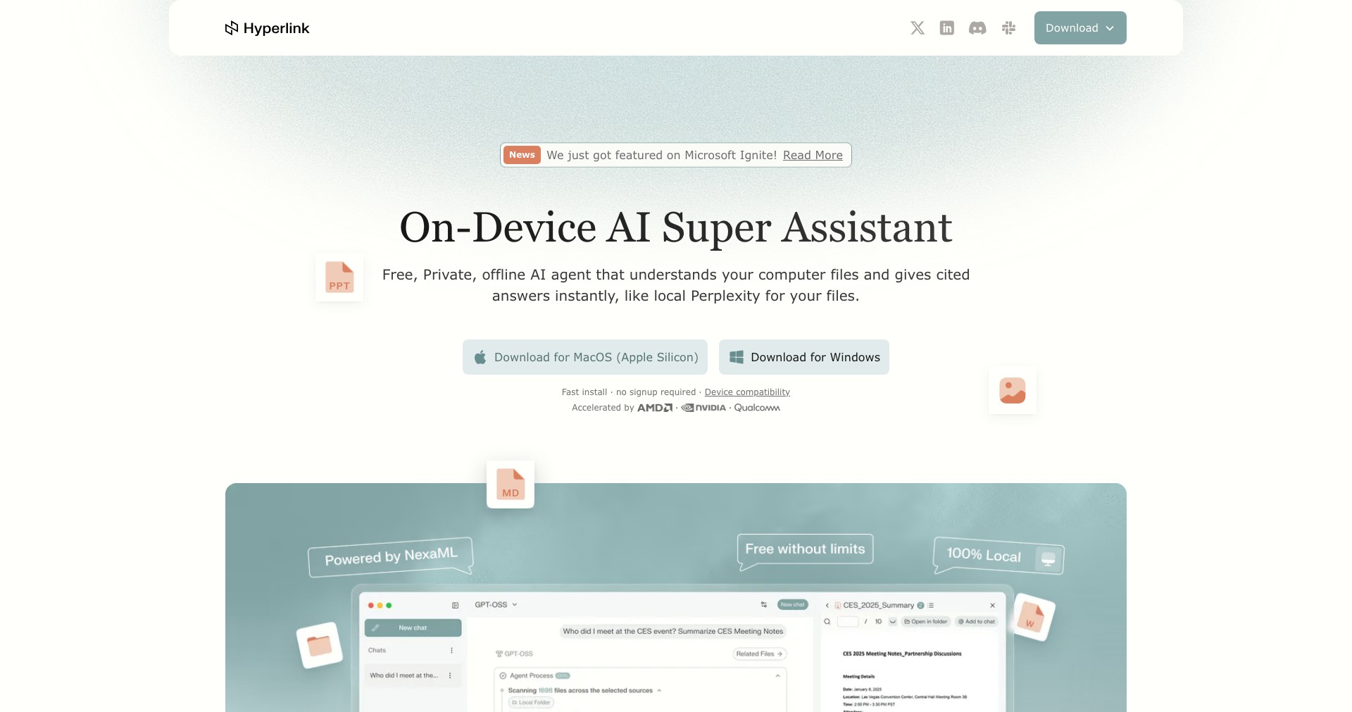 Hyperlink by Nexa AI Screenshot