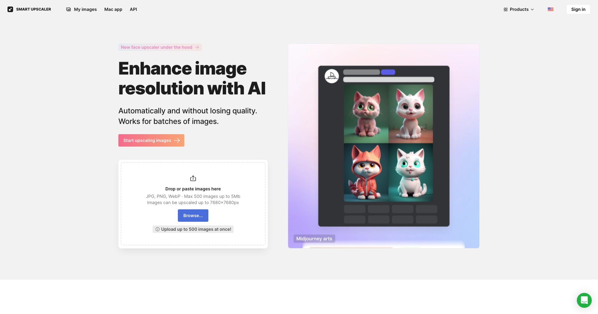 Icons8 AI Image Upscaler Screenshot