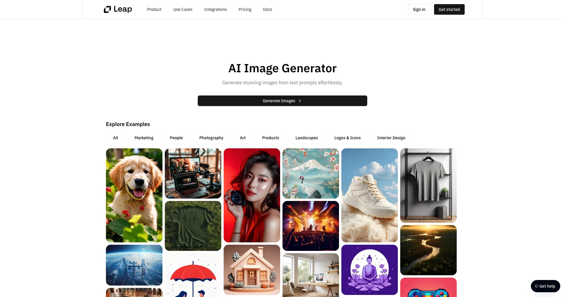 Image Generator by Leap Screenshot