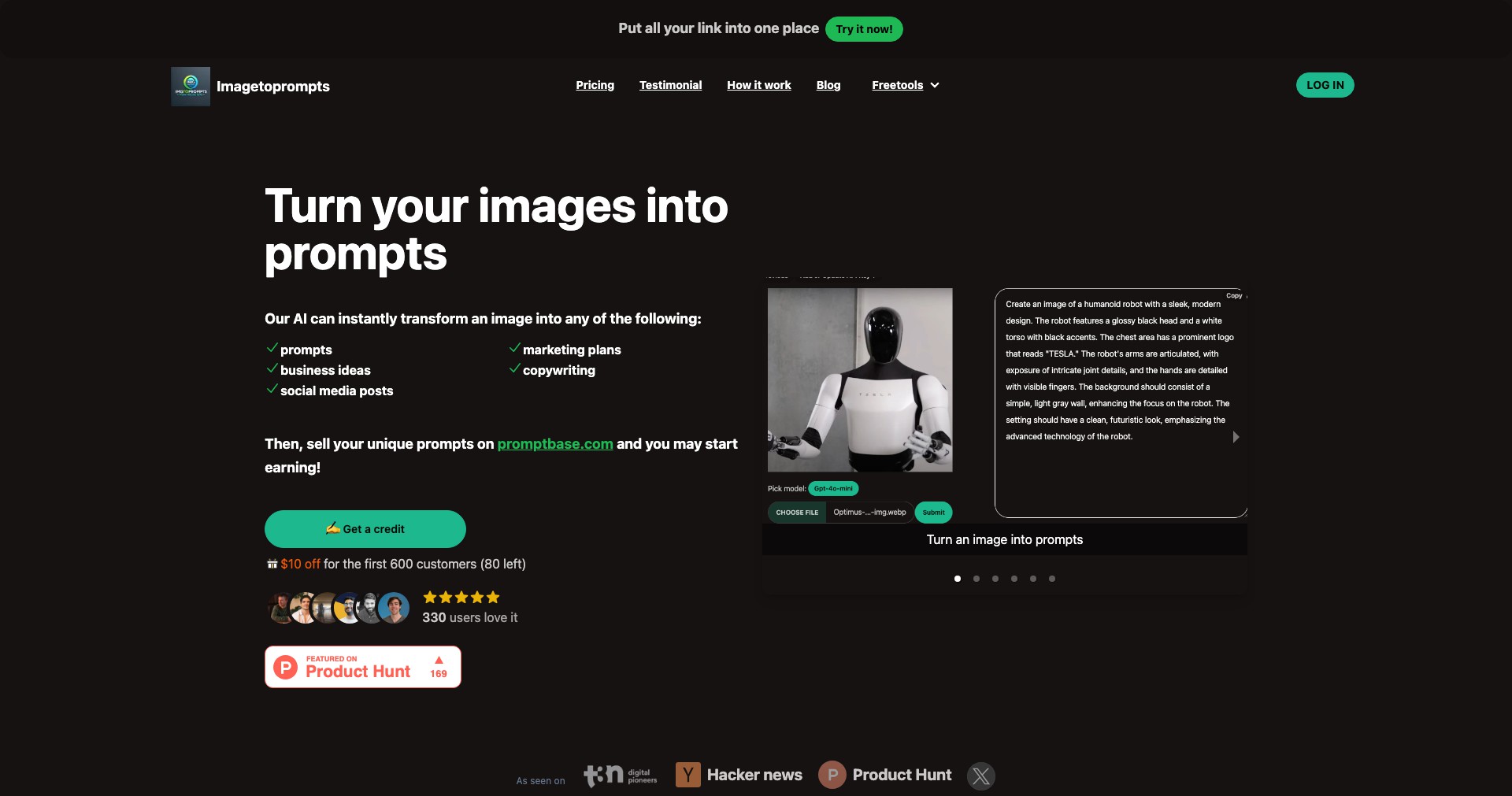 Imagetoprompts Screenshot