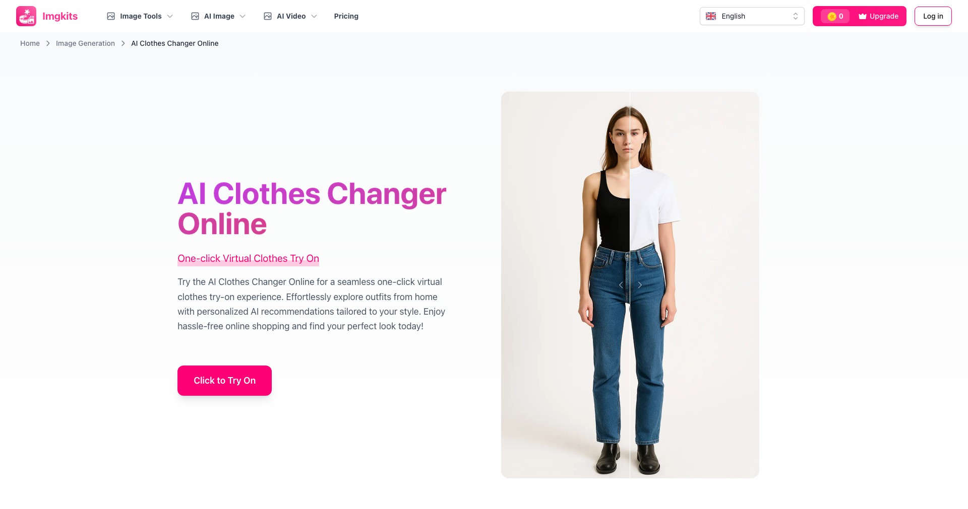 ImgKits AI Clothes Changer Screenshot