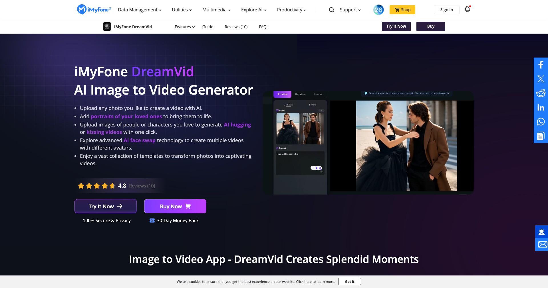 iMyFone DreamVid Screenshot