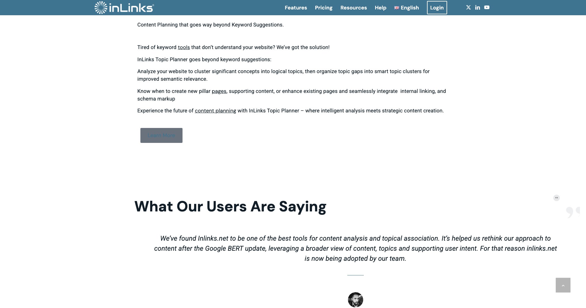 InLinks Screenshot