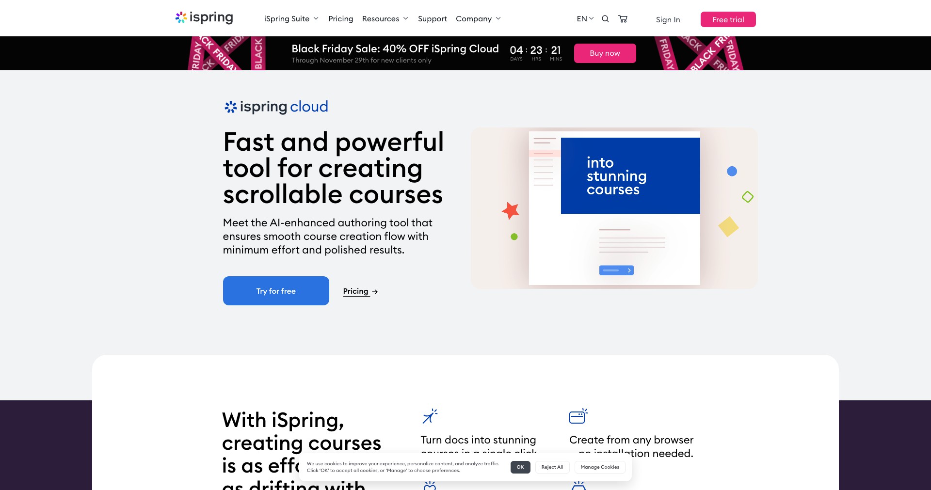 iSpring Page Screenshot