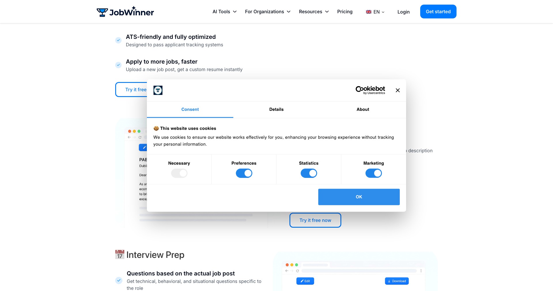 JobWinner Screenshot