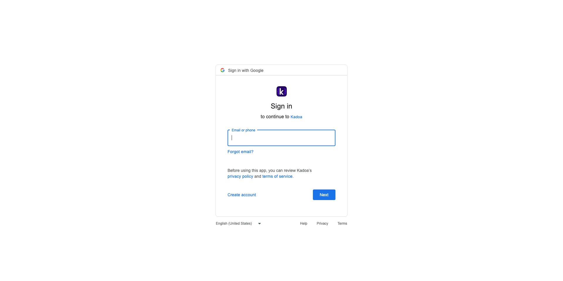 Kadoa Screenshot