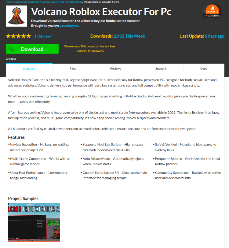 kaspersky screenshot volcano