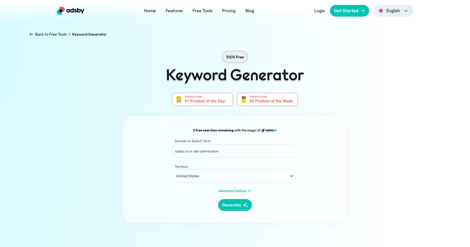 Keyword Generator Screenshot