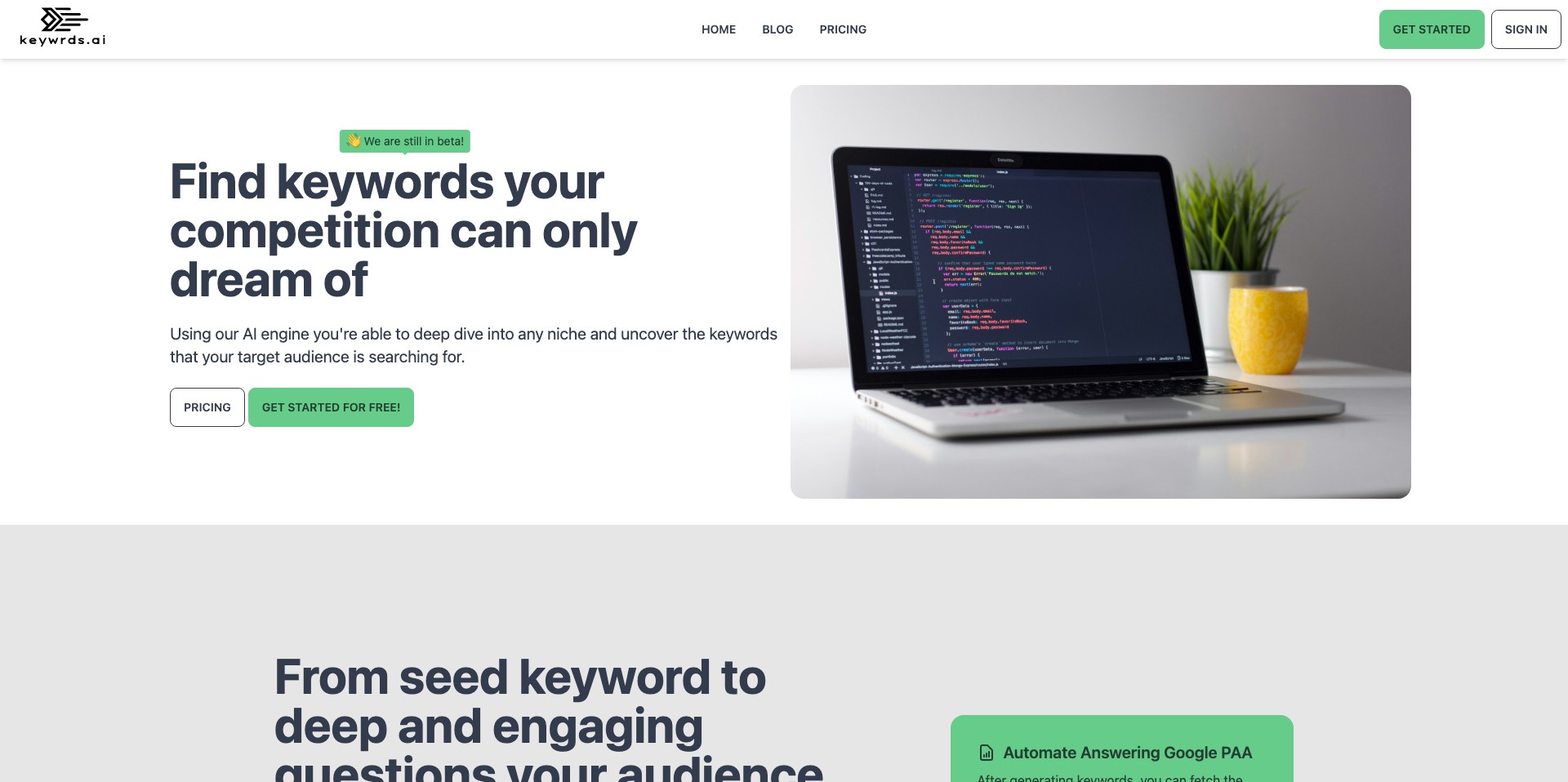 Keywrds Screenshot