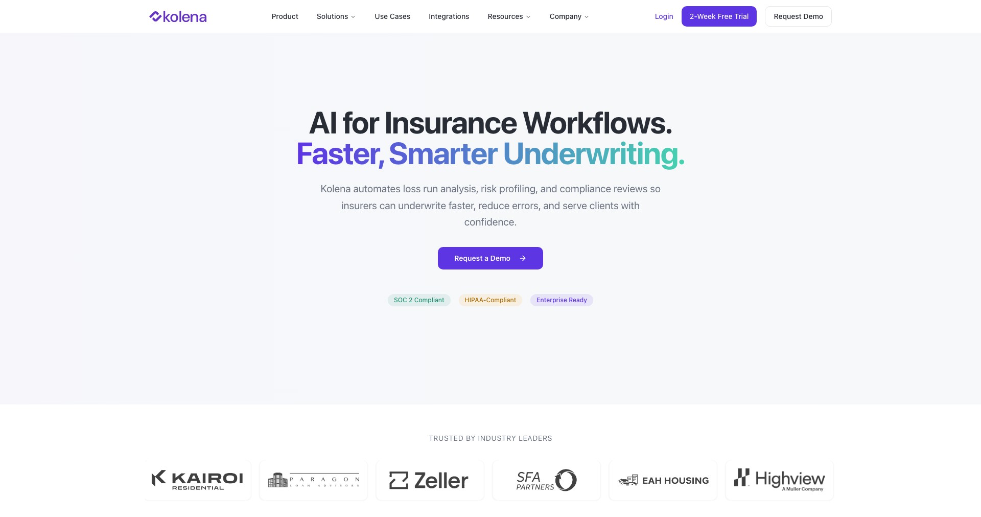 Kolena AI for Insurance Screenshot