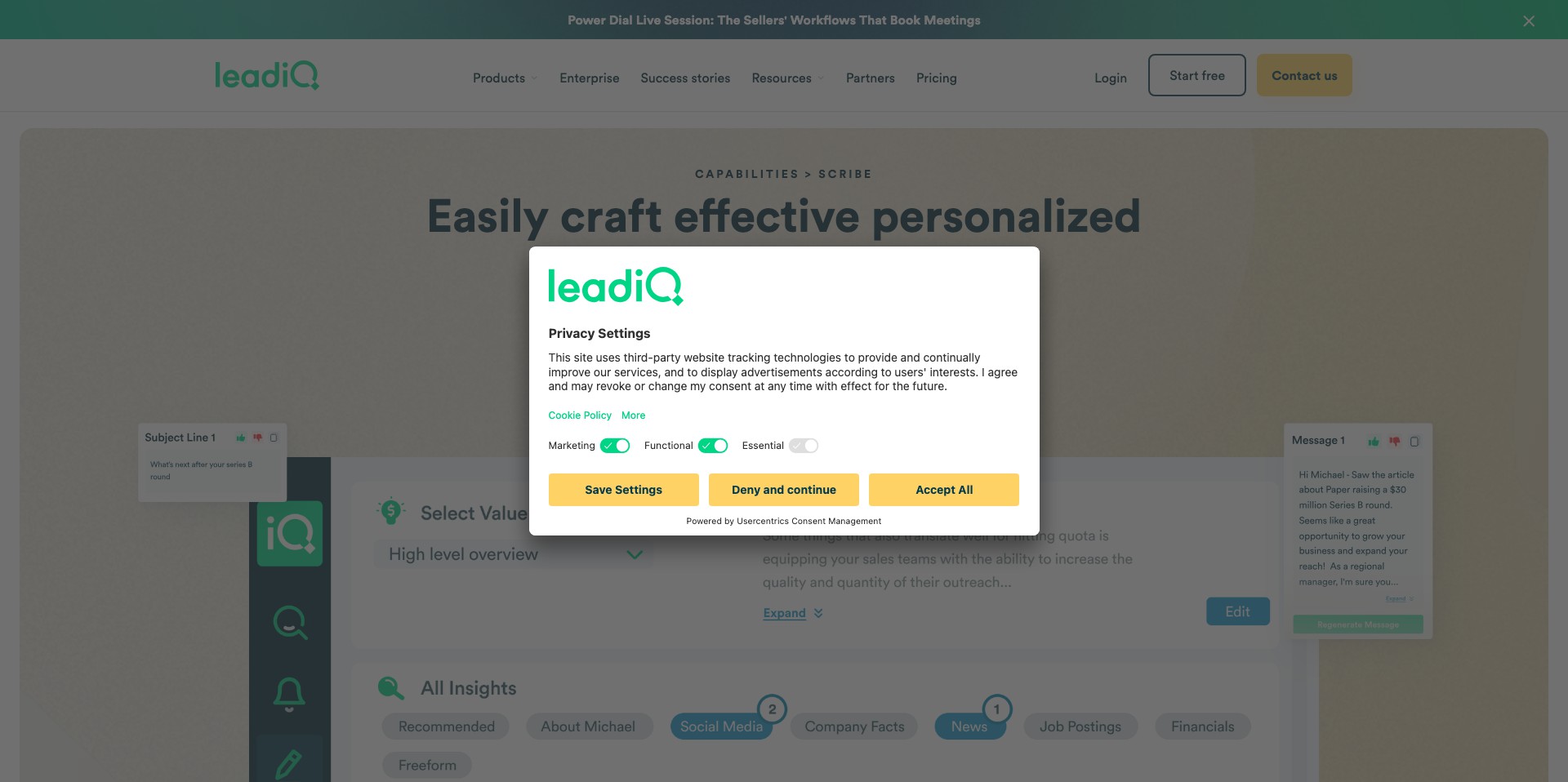 LeadIQ Screenshot