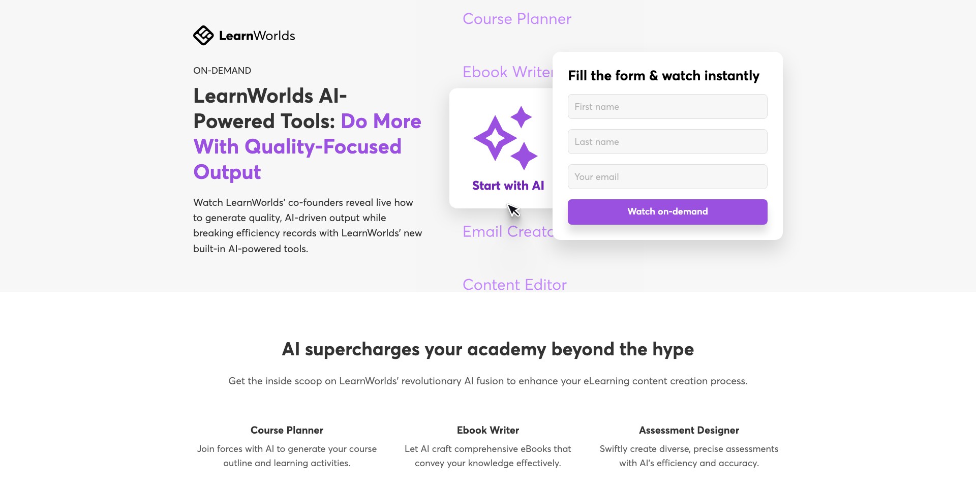 LearnWorlds AI Screenshot