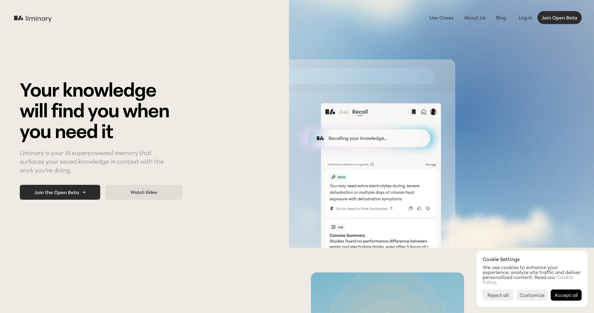 Liminary Screenshot