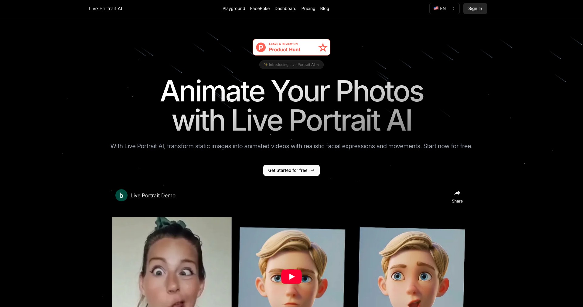 Live Portrait AI Screenshot