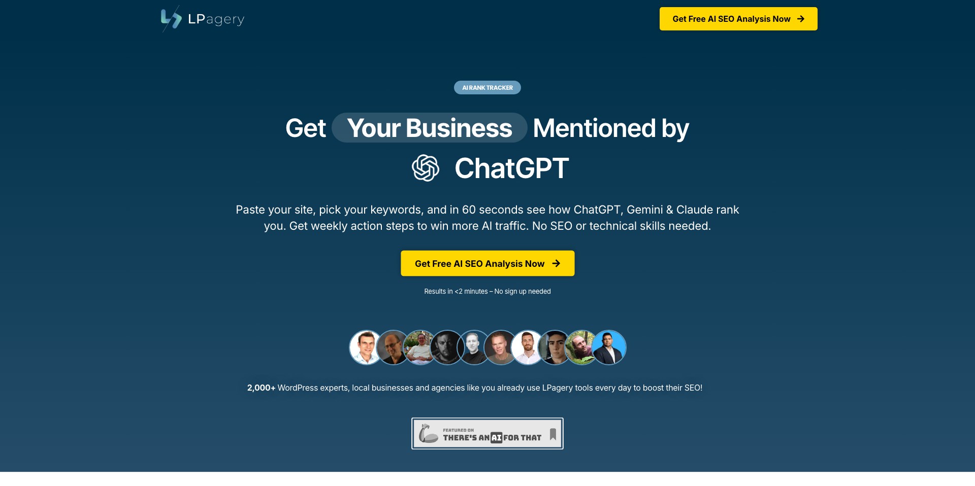 LPagery AI Rank Tracker Screenshot