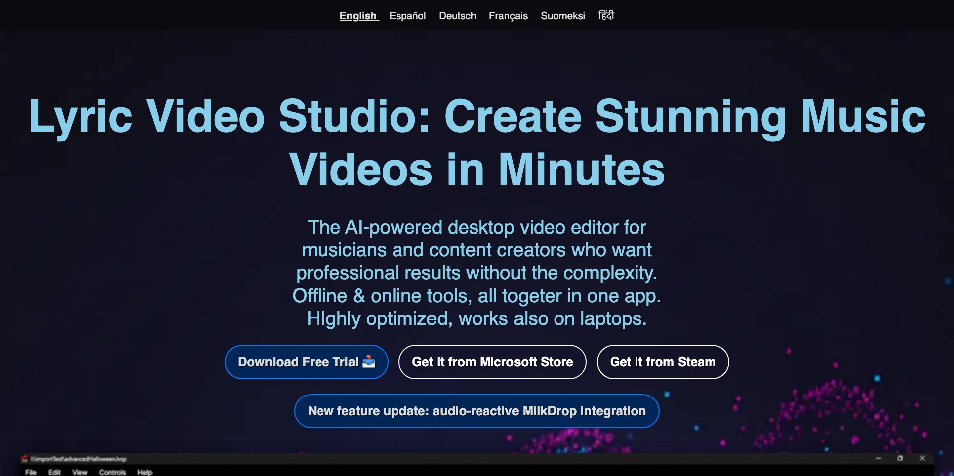 Lyric Video Studio Screenshot