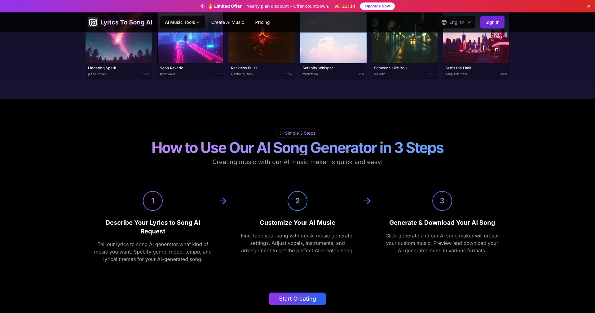 LyricsToSongAI Screenshot