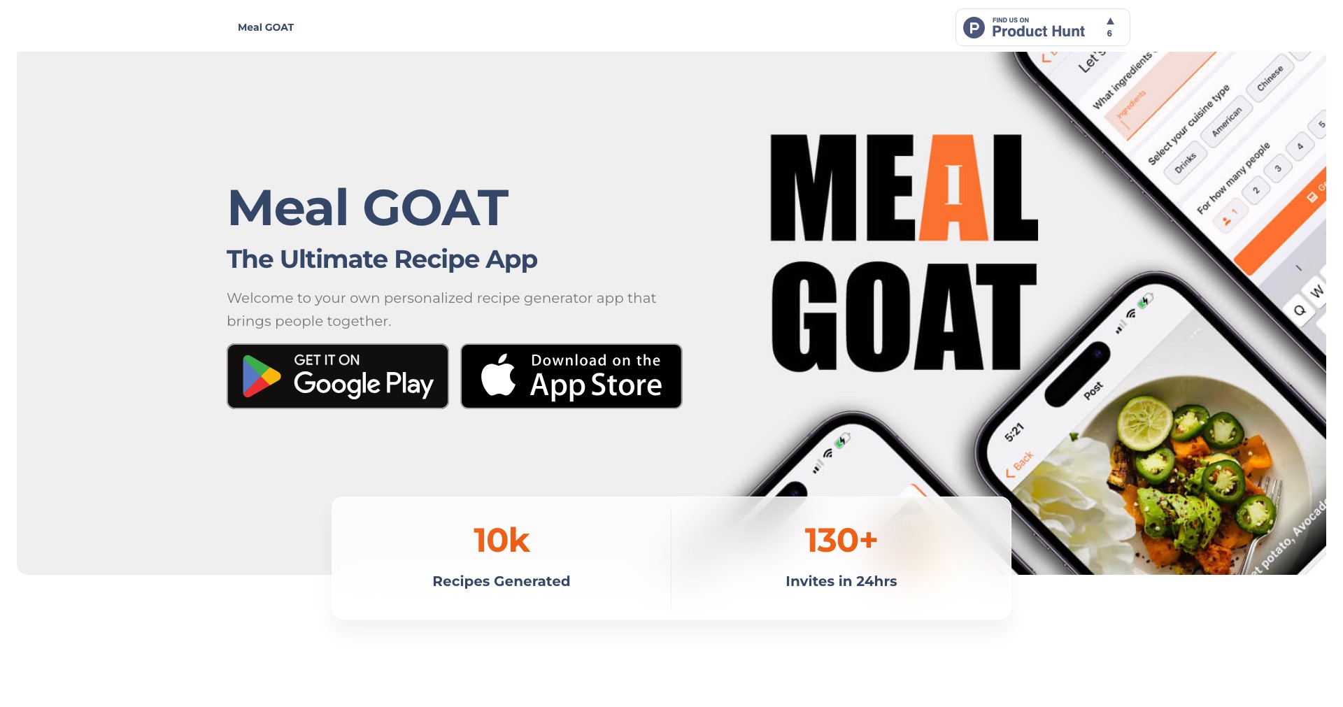 Meal GOAT Screenshot