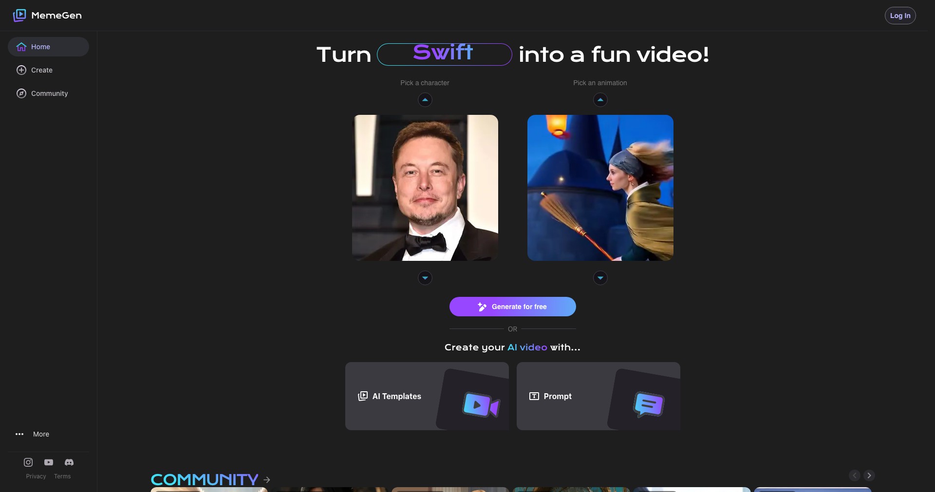 MemeGen AI Screenshot