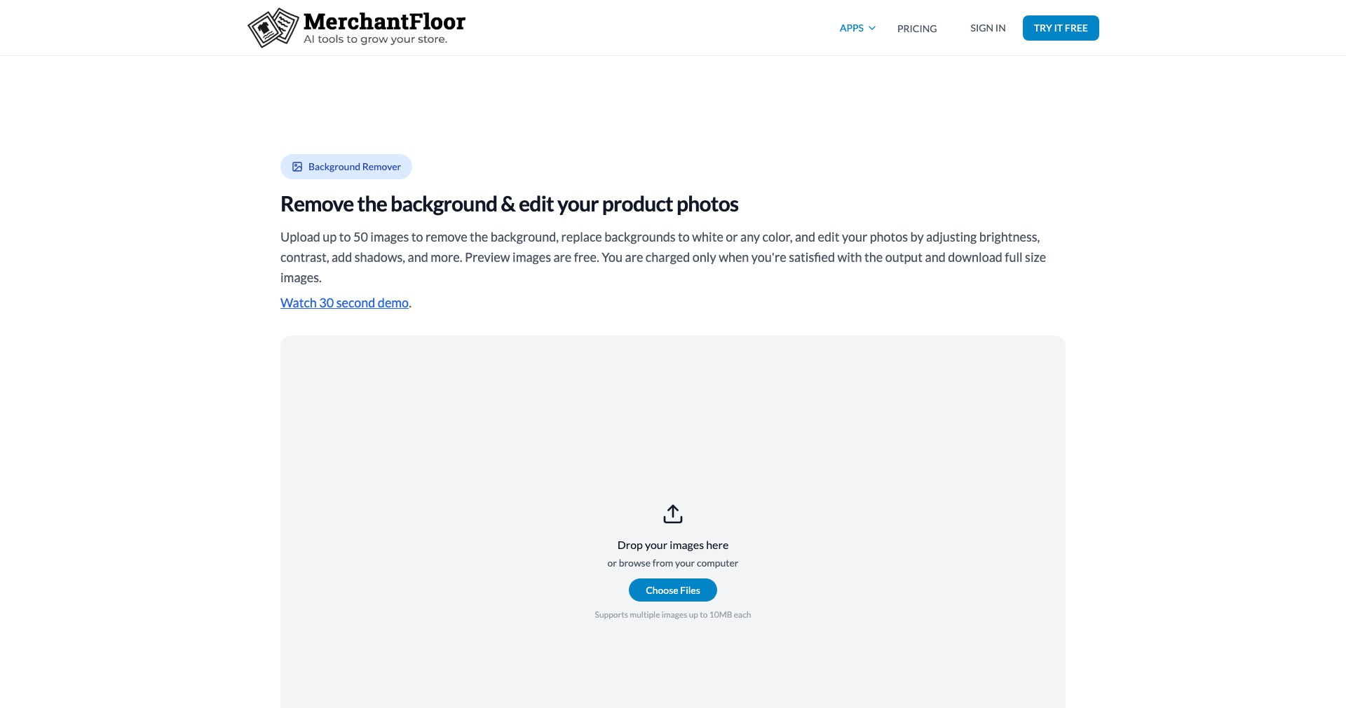 Merchant Floor Background Remover Screenshot