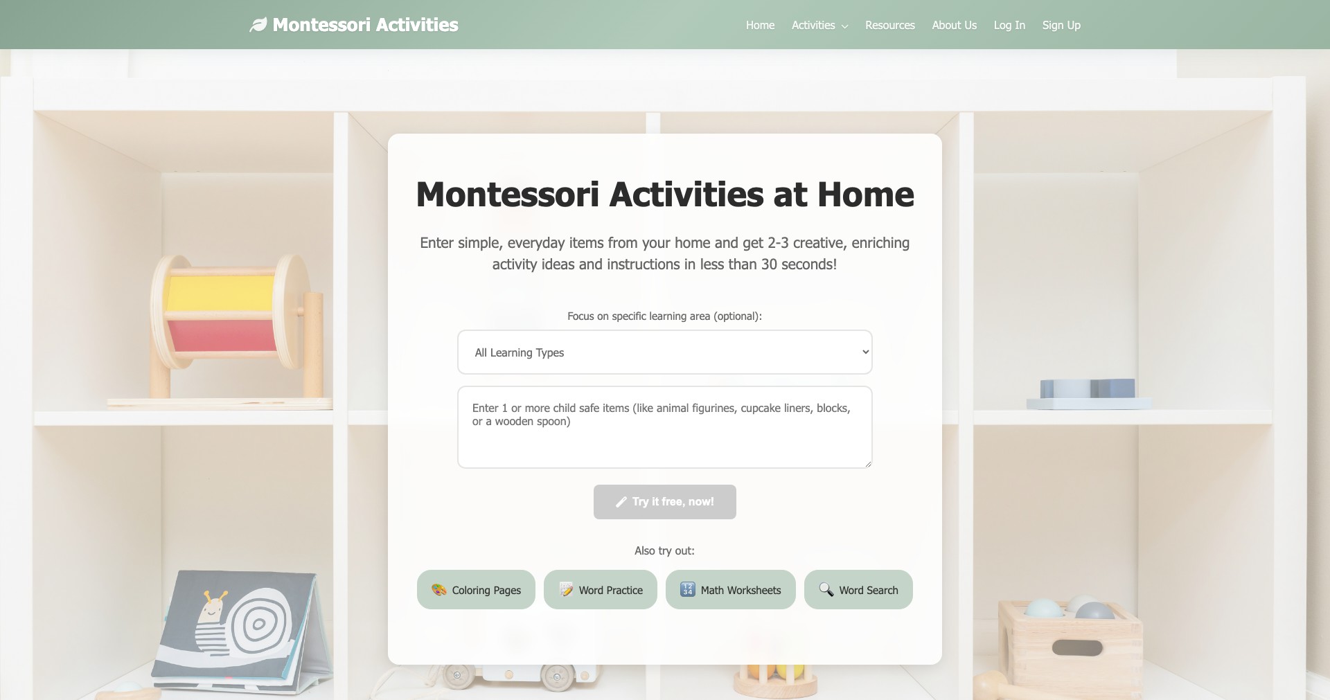 Montessori Activities at Home Screenshot