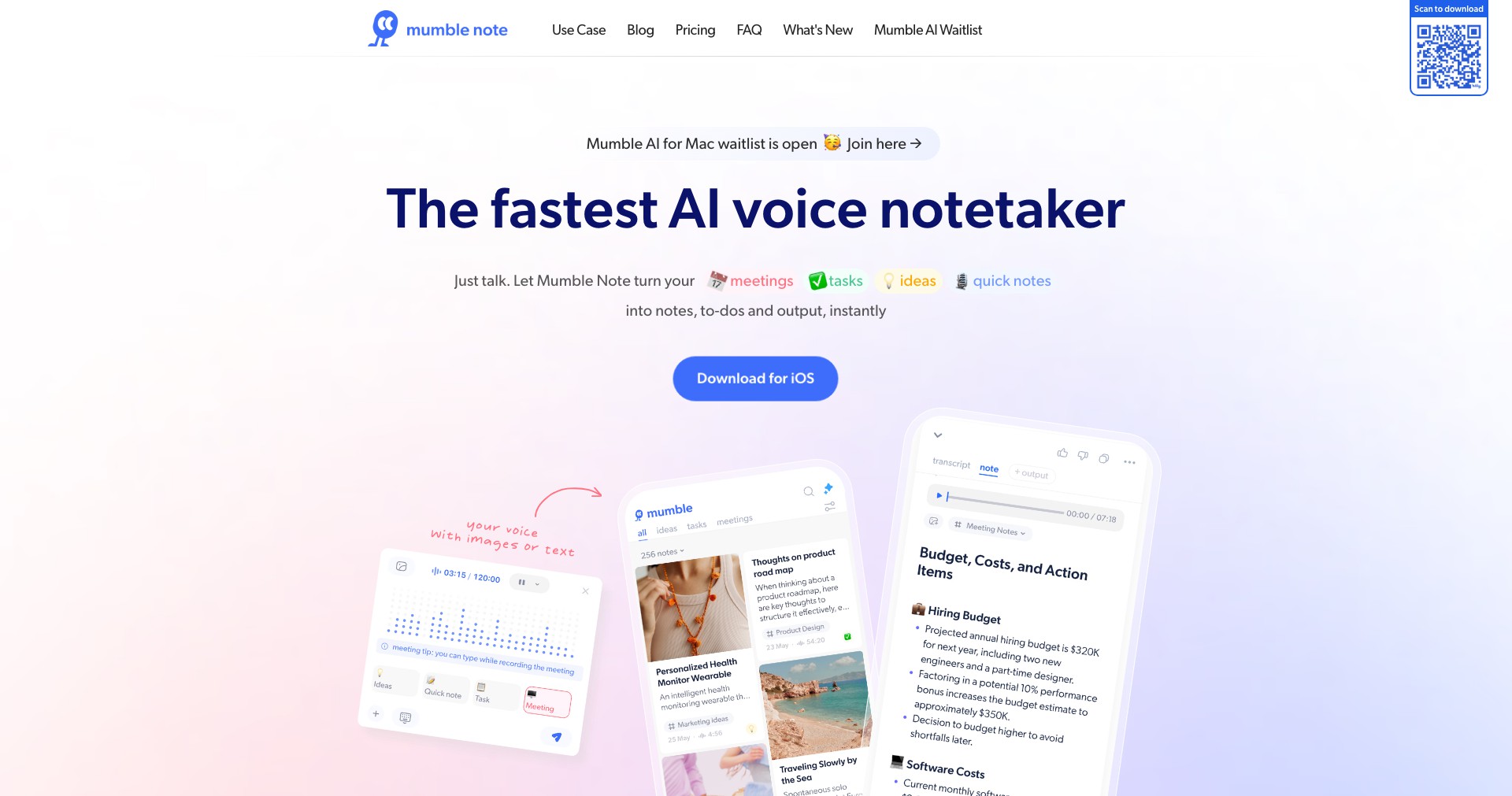 Mumble Note Screenshot