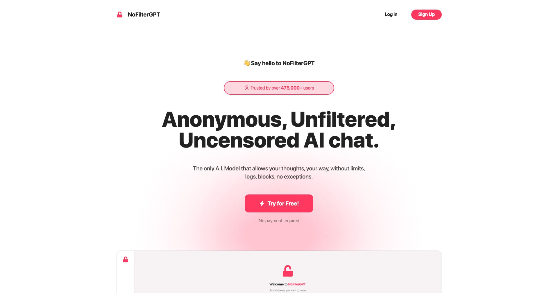 NoFilterGPT v4.0.1 Screenshot
