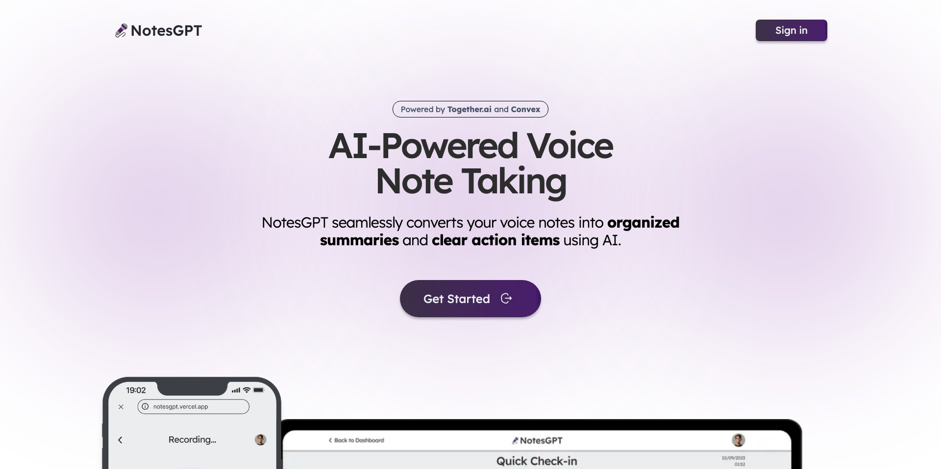 notesGPT Screenshot