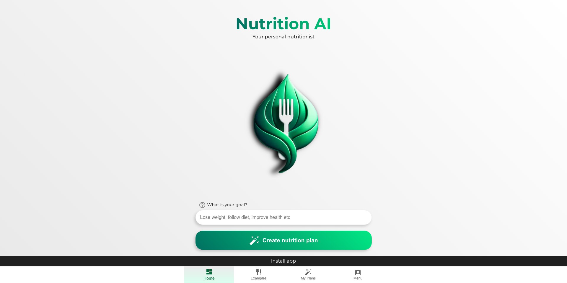 NutritionAI Screenshot