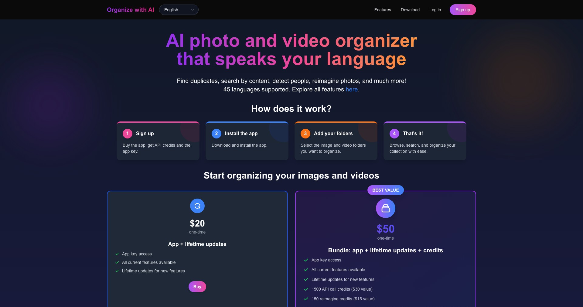 Organize with AI Screenshot