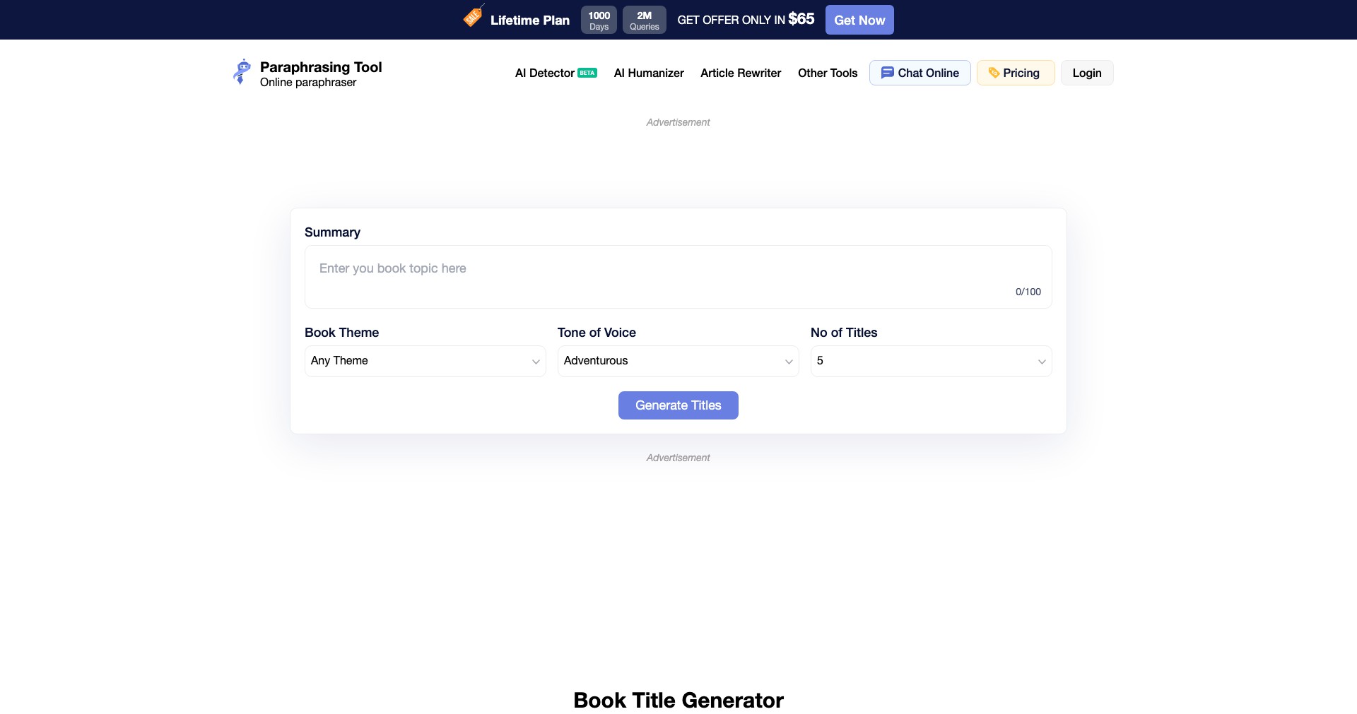 Paraphrasing.io Screenshot