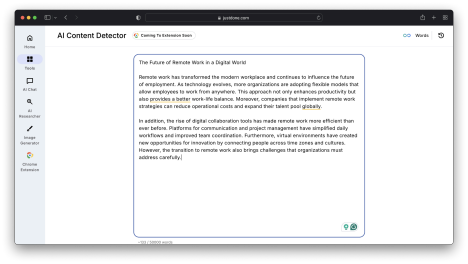 Paste or upload your text into the AI Detector