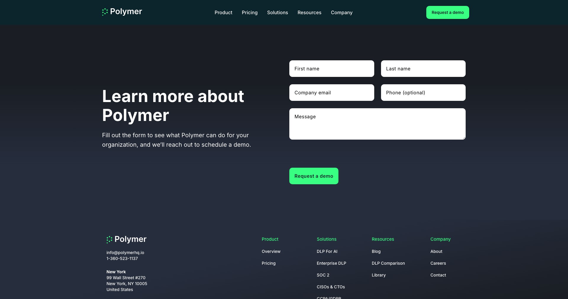 Polymer Runtime Data Security Screenshot