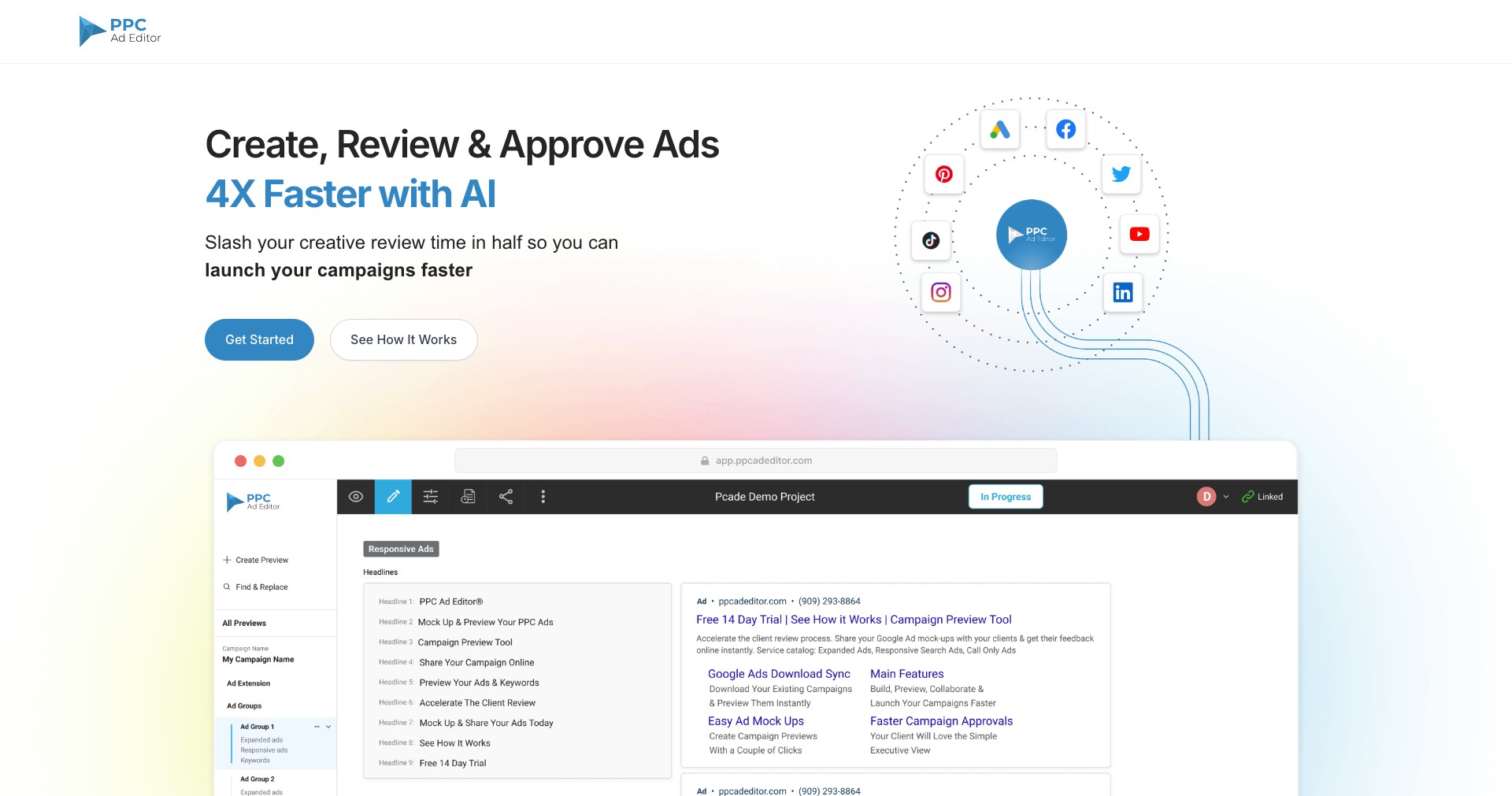 PPC Ad editor Screenshot