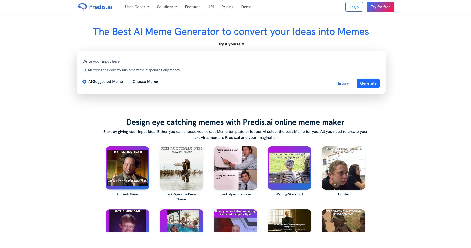 Predis Meme generator Screenshot