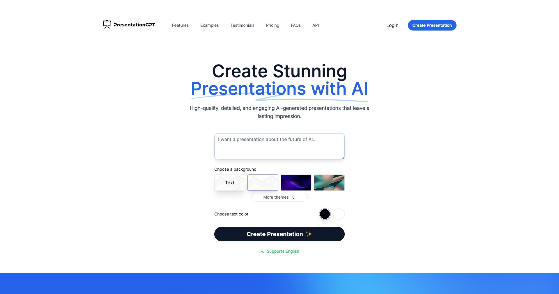 PresentationGPT Screenshot