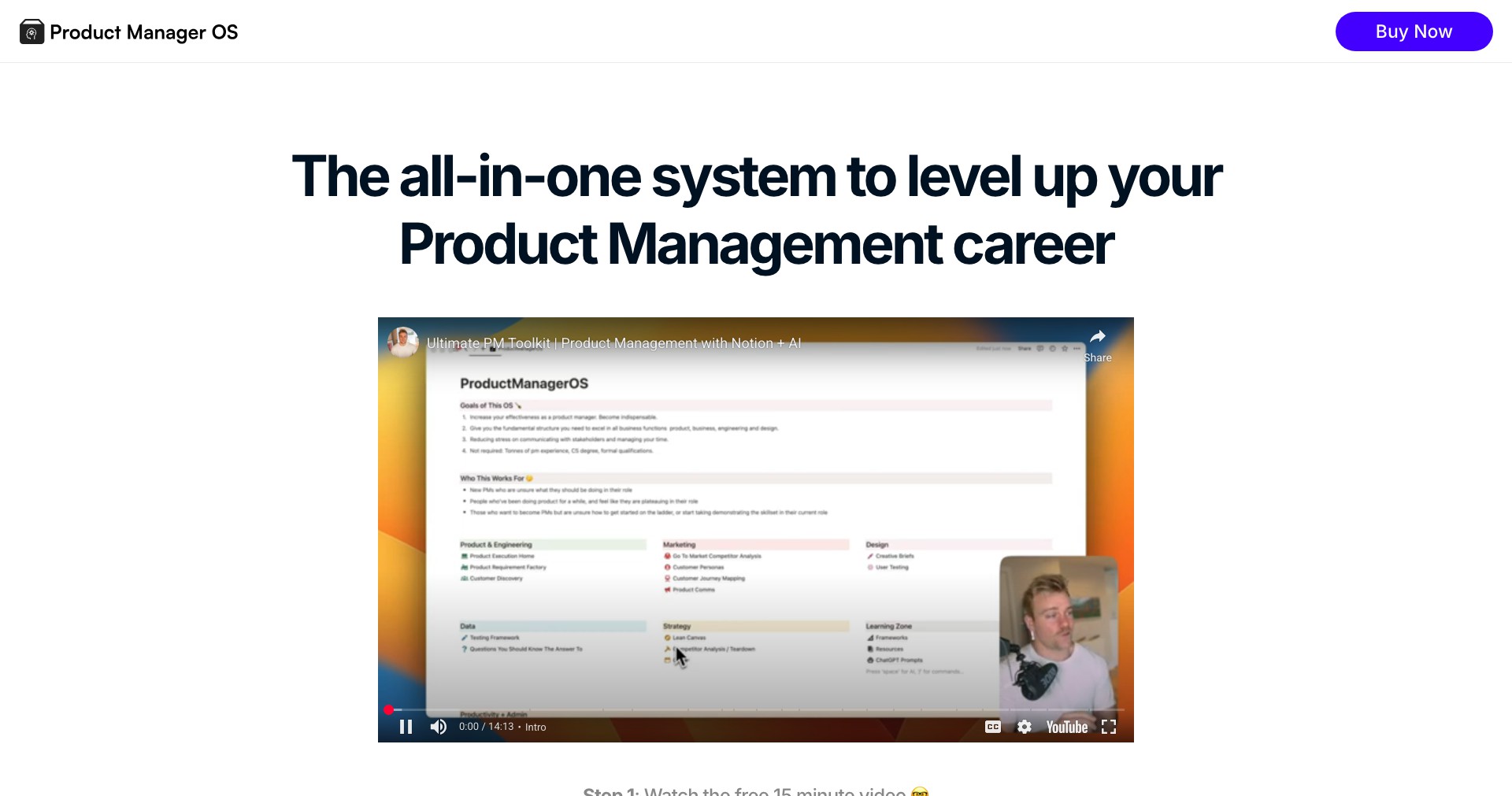 Product Manager OS Screenshot