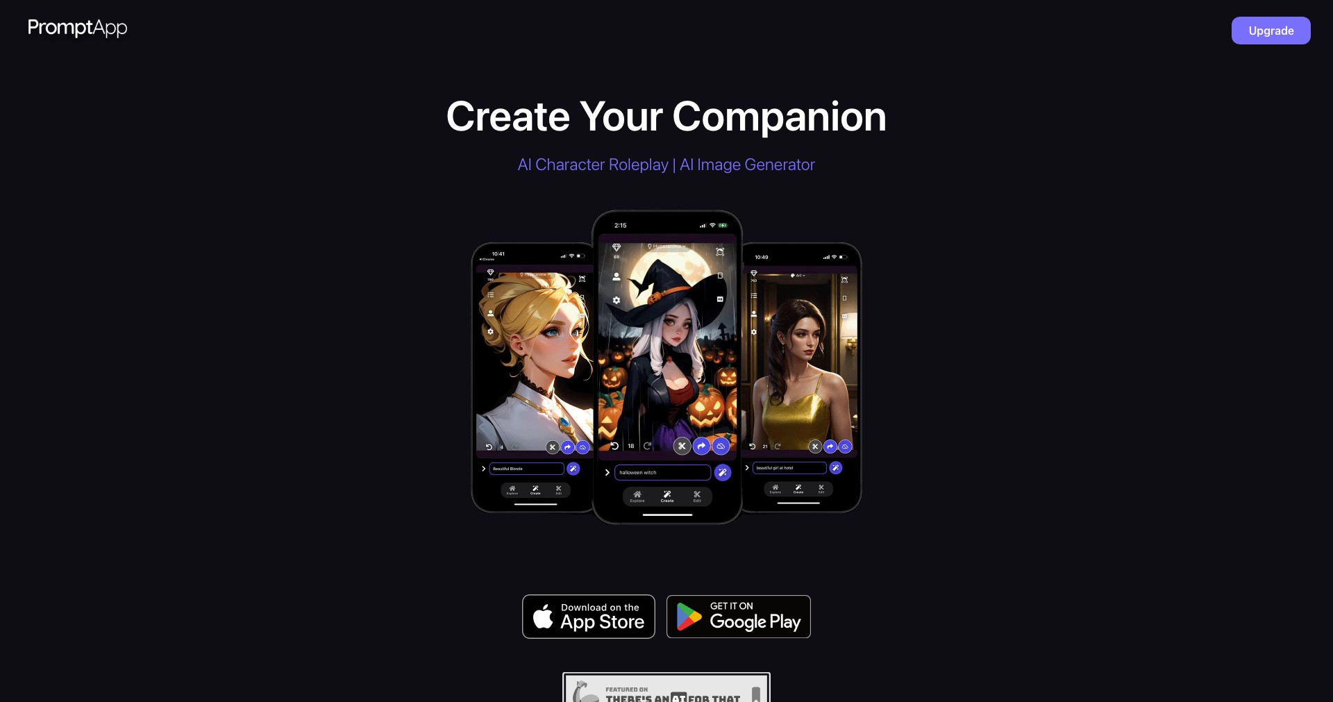 PromptApp (iOS/Android) Screenshot