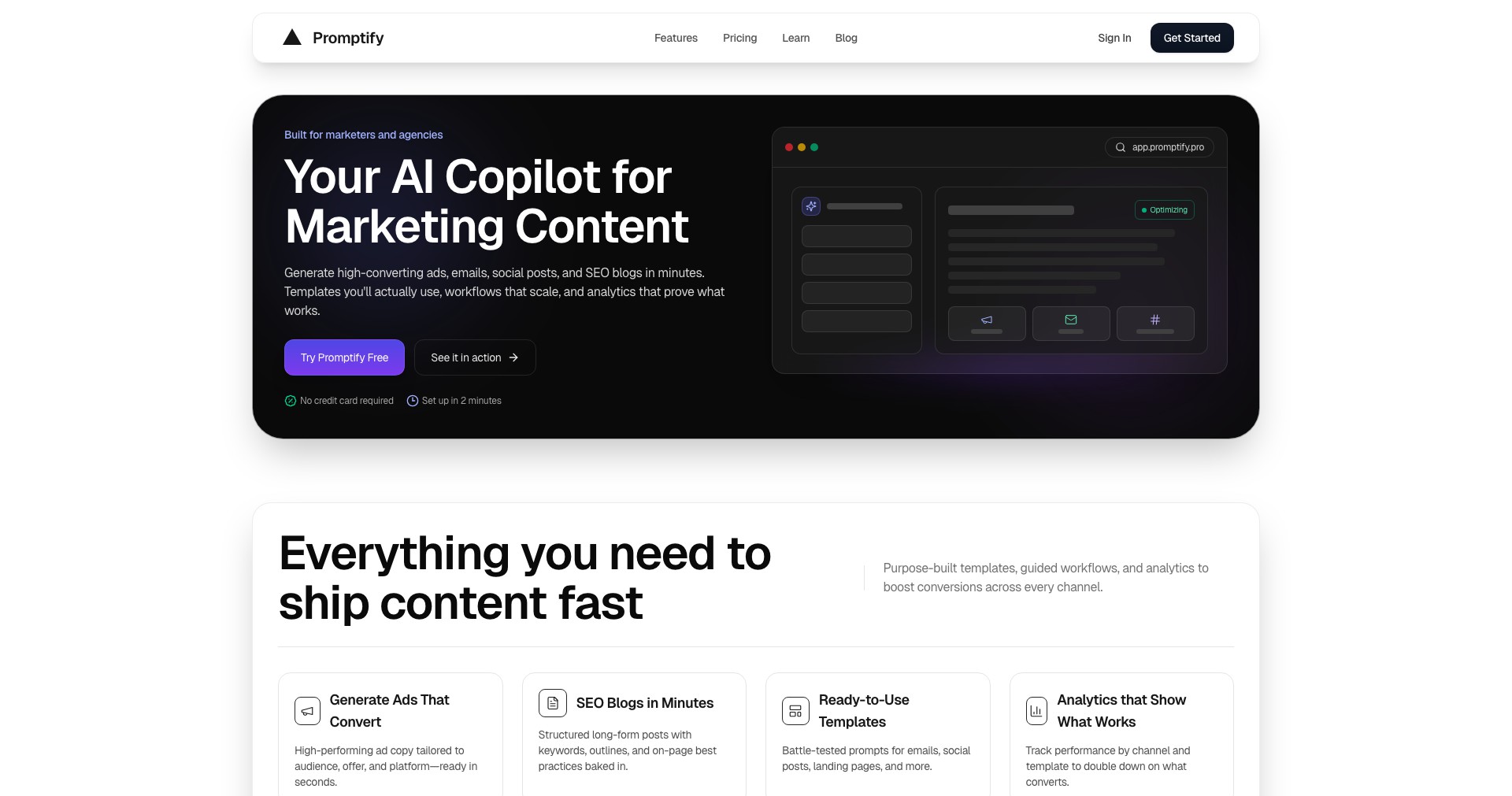 Promptify Screenshot