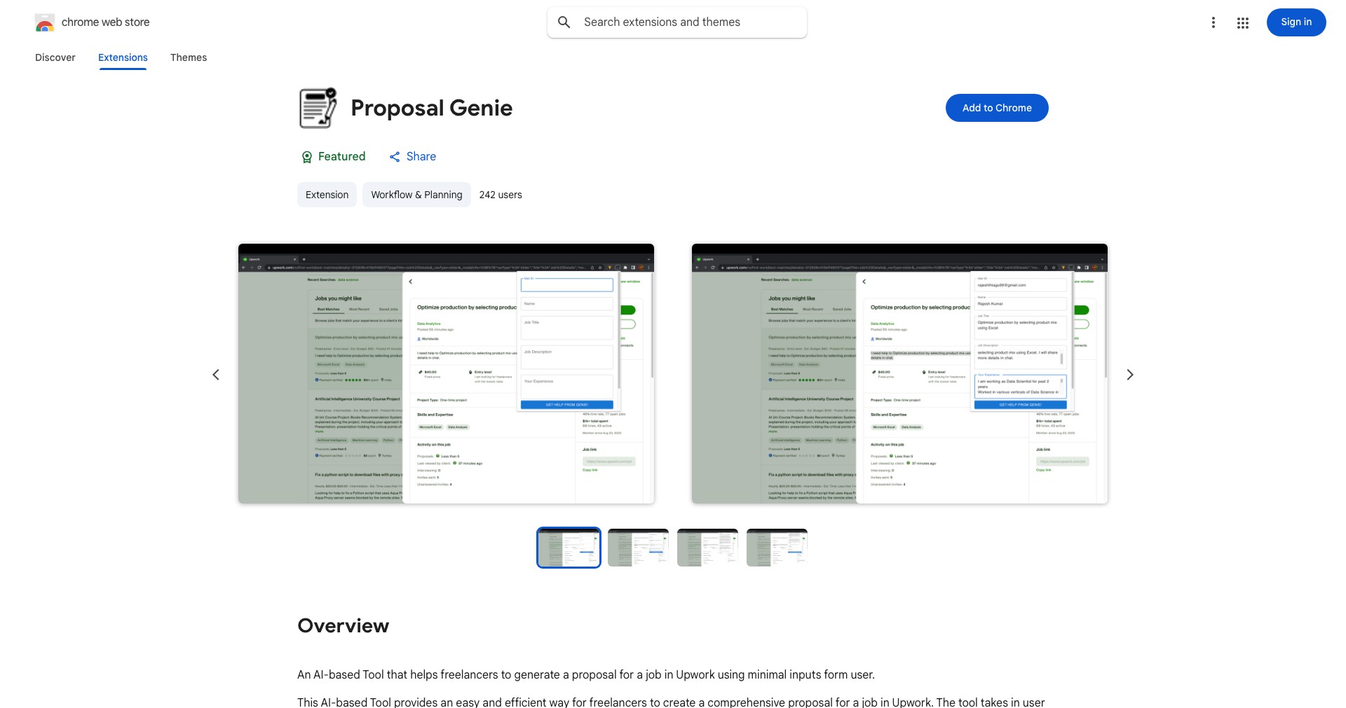Proposal Genie Screenshot