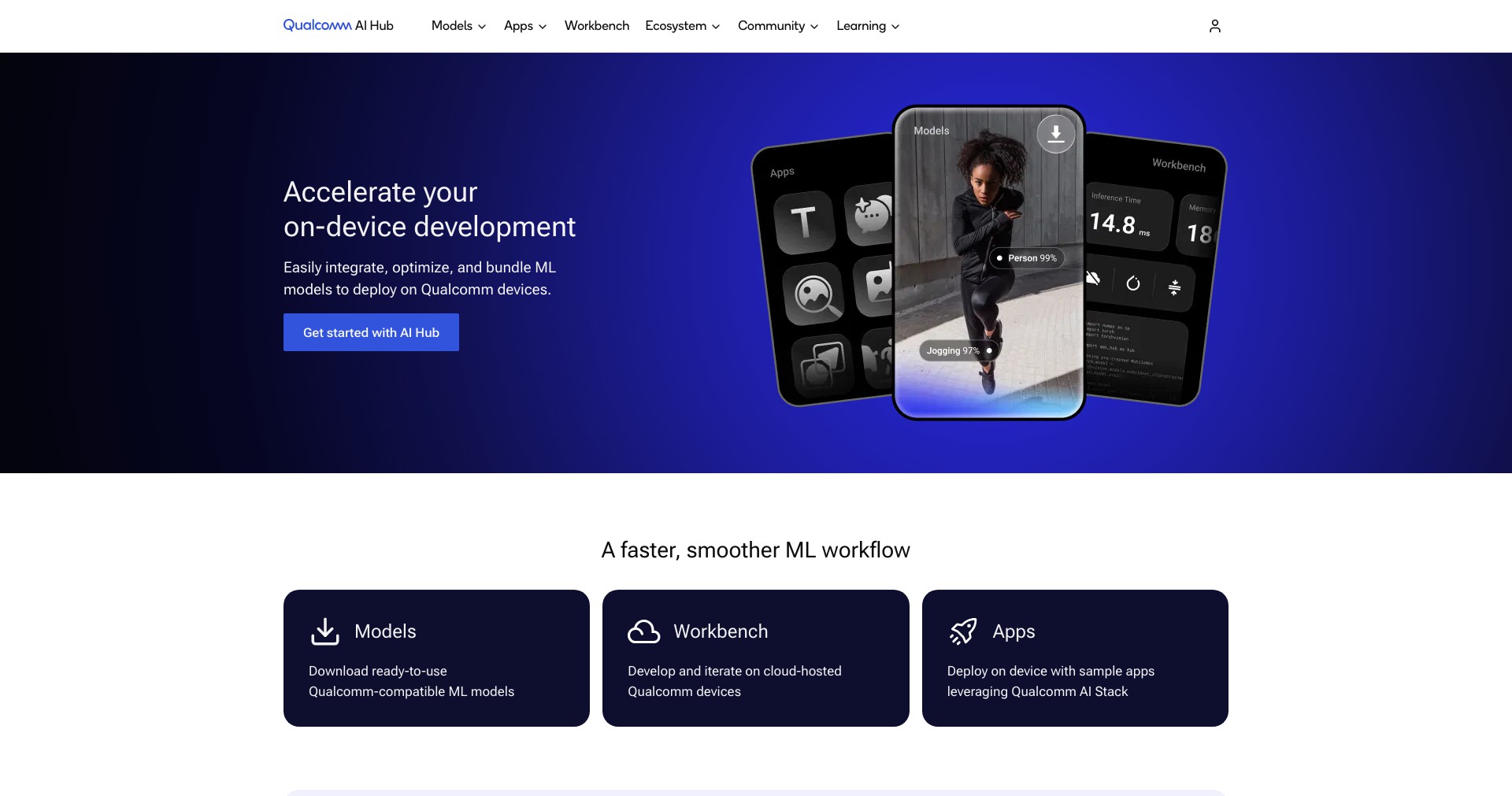 Qualcomm AI Hub Screenshot