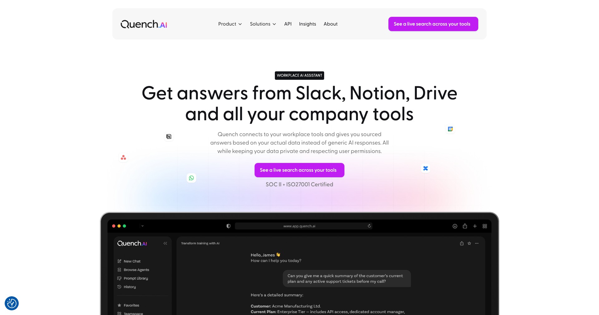 Quench.ai Screenshot