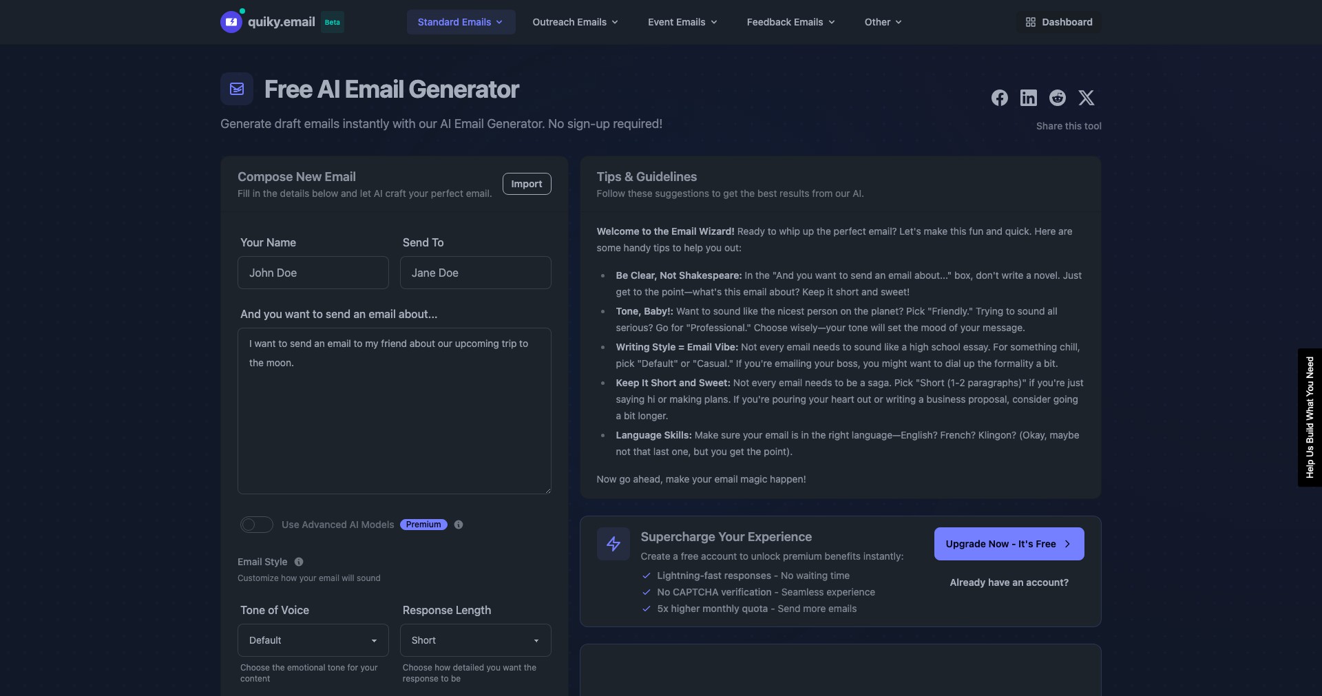 Quiky Mail Screenshot