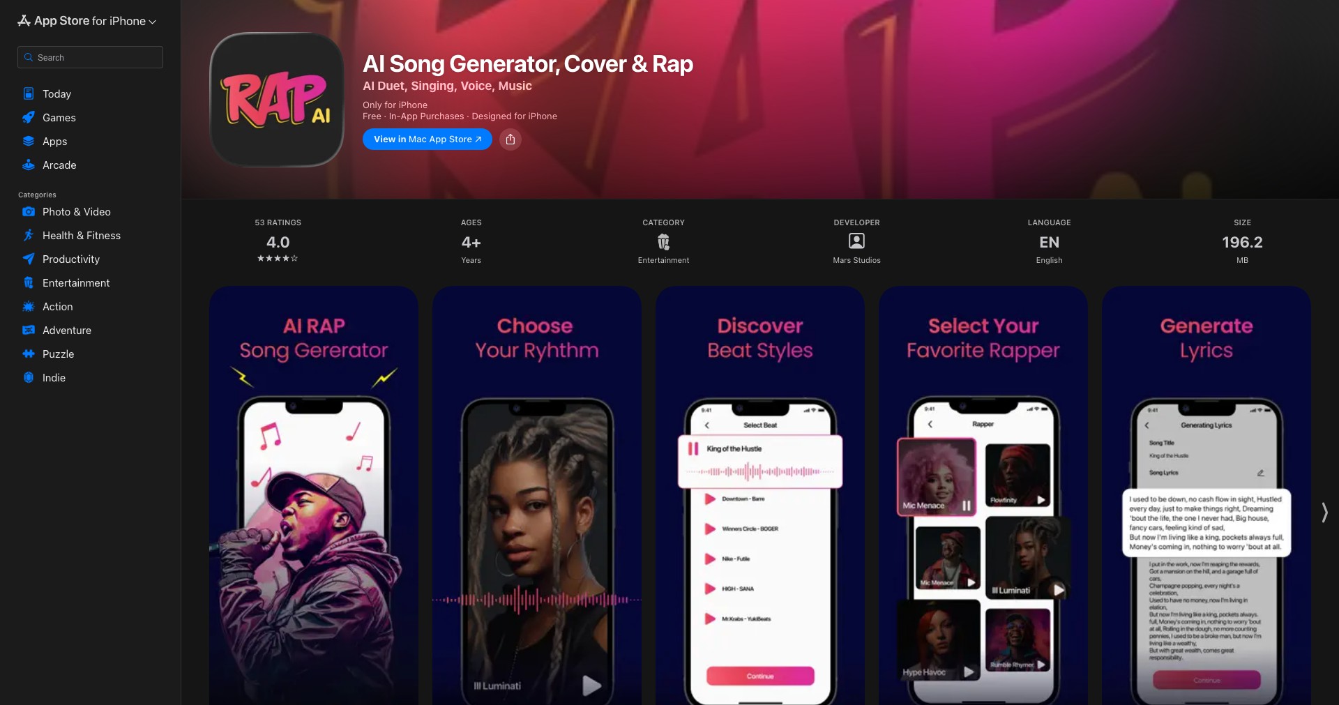 Rap Song Generator Screenshot