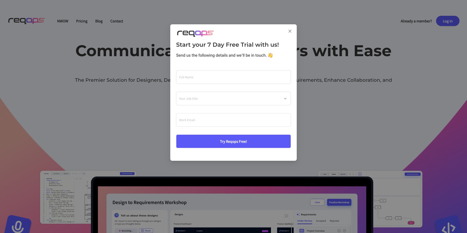 Reqops Screenshot