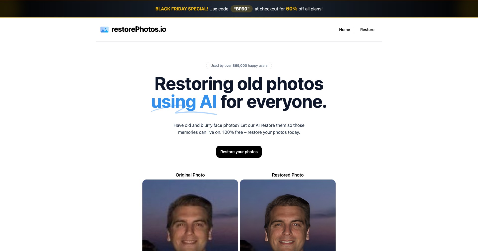 RestorePhotos Screenshot