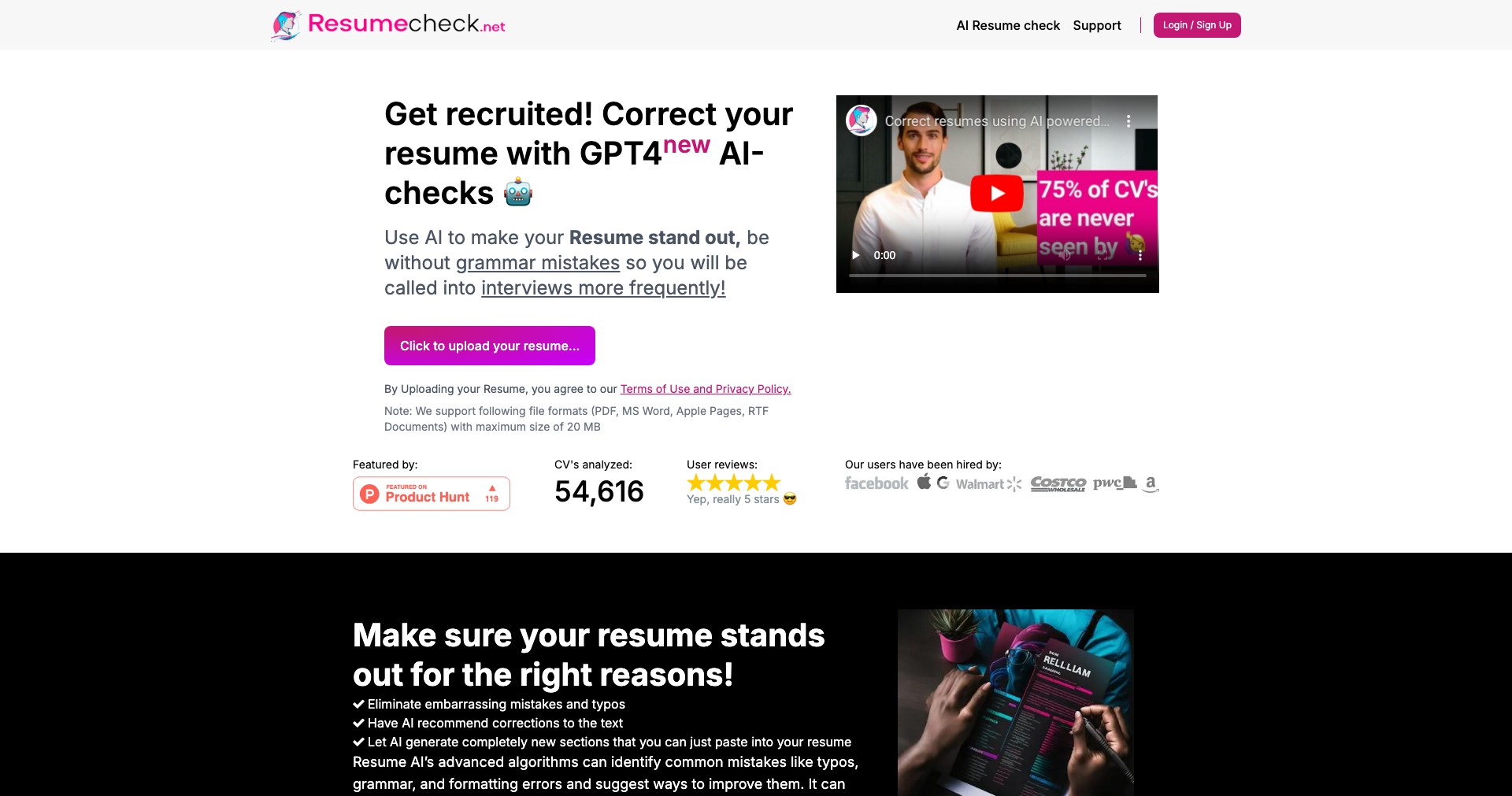 Resumecheck Screenshot