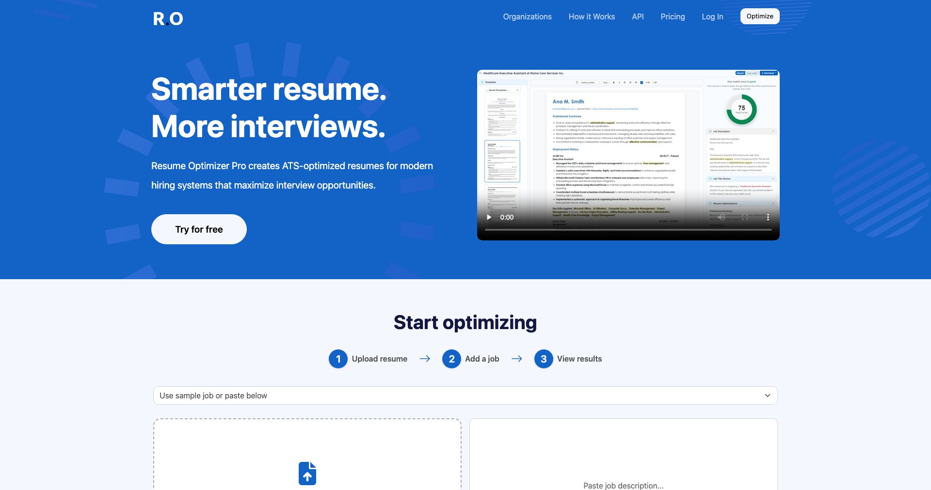 ResumeOptimizerPro Screenshot