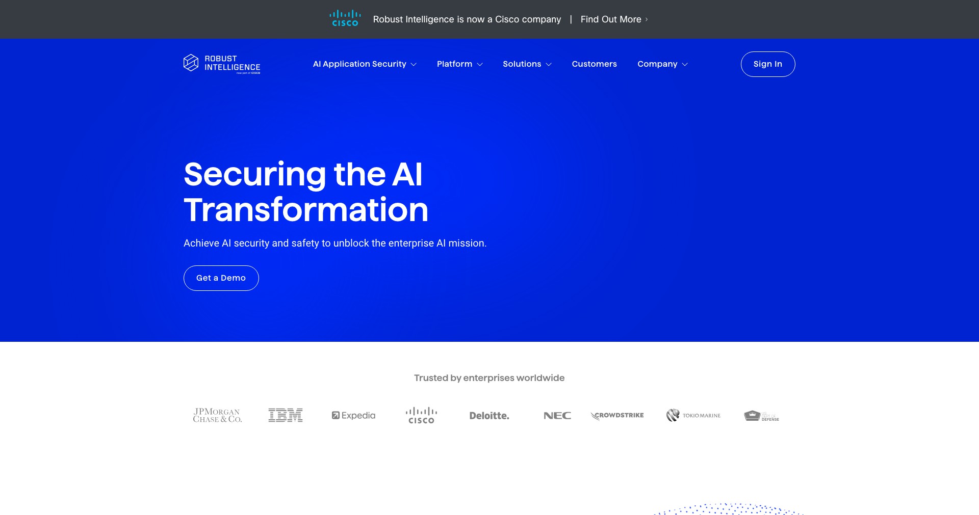 Robust Intelligence Screenshot